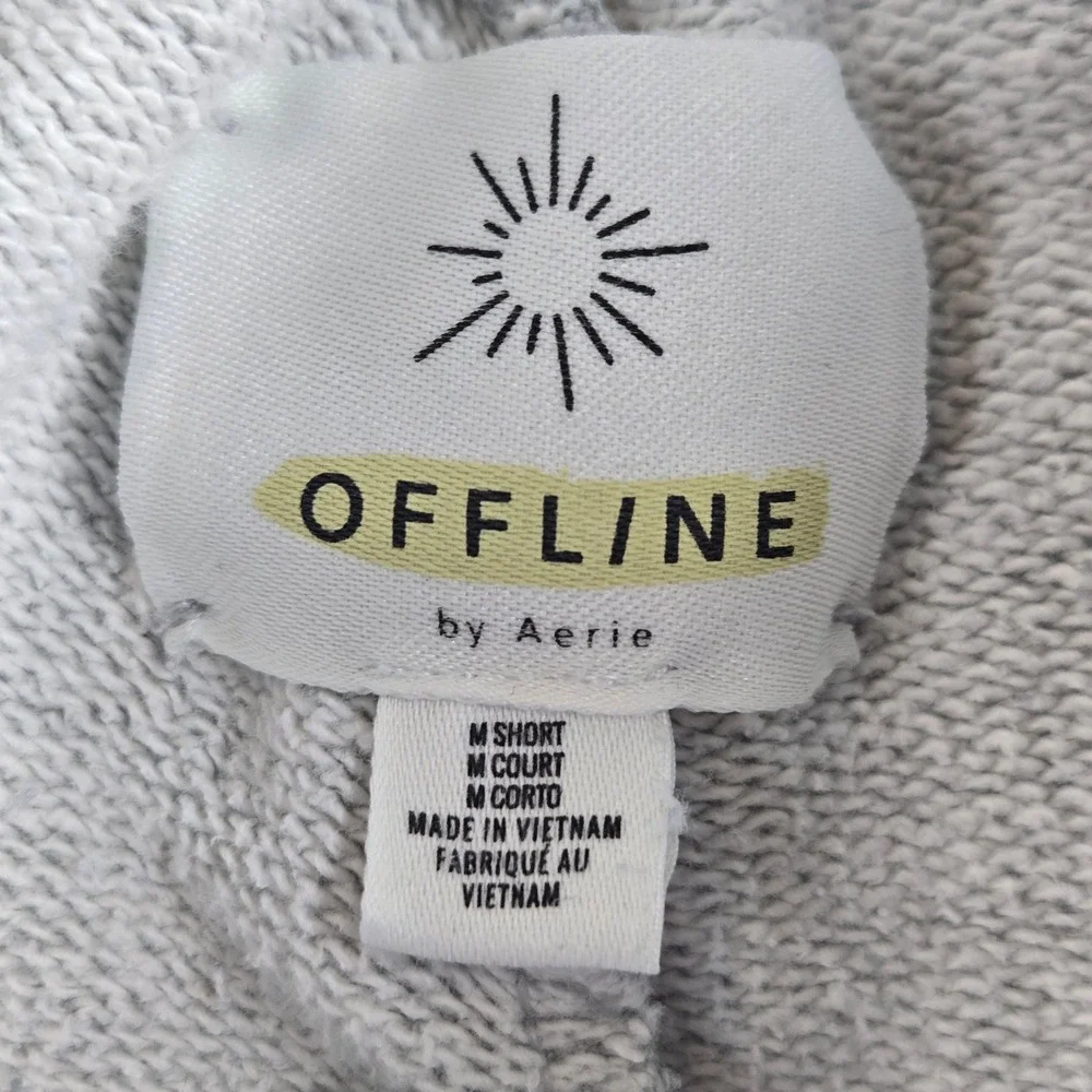 OFFLINE by Aerie Jogger Sweatpants Womens Medium Short Gray Lounge (B10) - Picture 4 of 10
